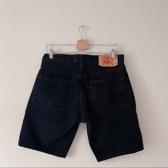 jean shorts black mens